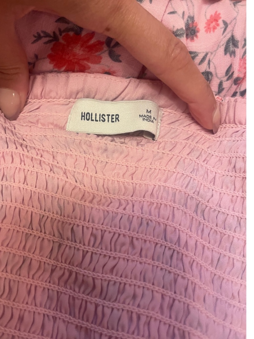 Hollister Pink Floral Drop Waist Halter Mini Dress Skort - Picture 5 of 7
